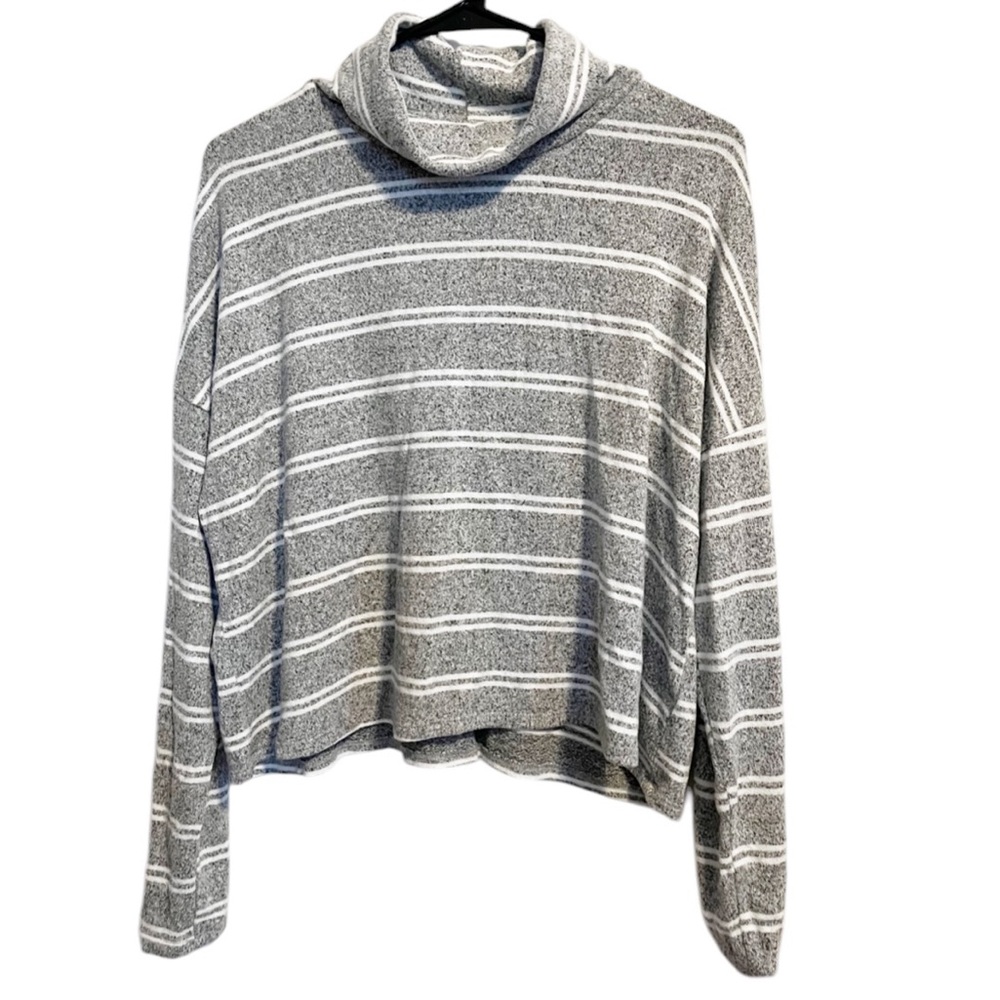 Caution To The Wind | Striped Turtleneck Sweater